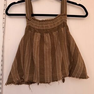 Free People Brown Striped Camisole